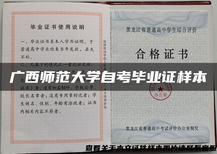 广西师范大学自考毕业证样本