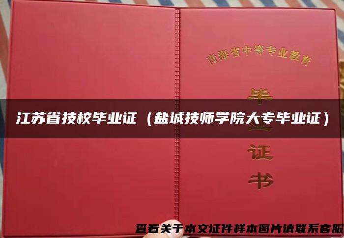 江苏省技校毕业证（盐城技师学院大专毕业证）