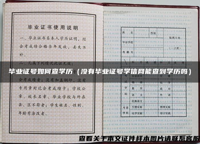 毕业证号如何查学历（没有毕业证号学信网能查到学历吗）