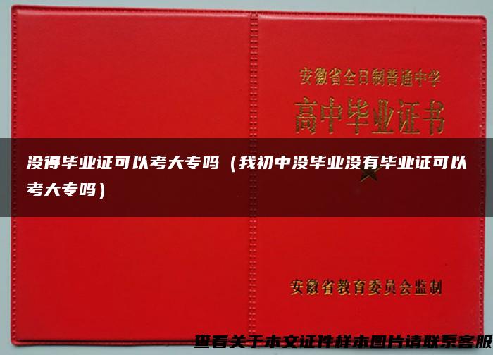 没得毕业证可以考大专吗（我初中没毕业没有毕业证可以考大专吗）