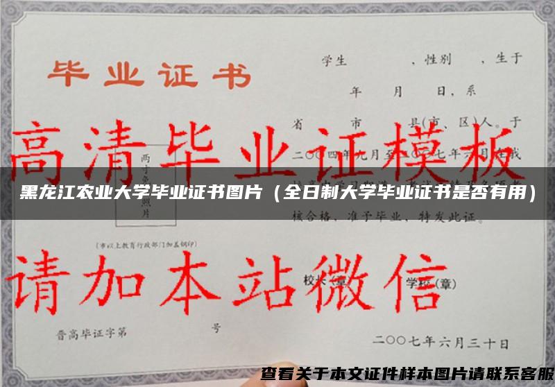 黑龙江农业大学毕业证书图片（全日制大学毕业证书是否有用）