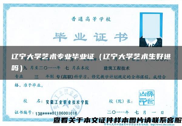 辽宁大学艺术专业毕业证（辽宁大学艺术生好进吗）