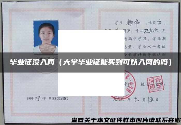 毕业证没入网（大学毕业证能买到可以入网的吗）