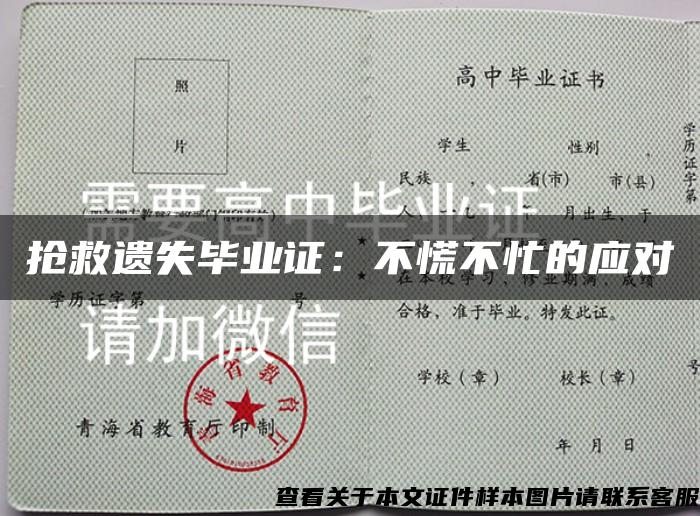 抢救遗失毕业证：不慌不忙的应对