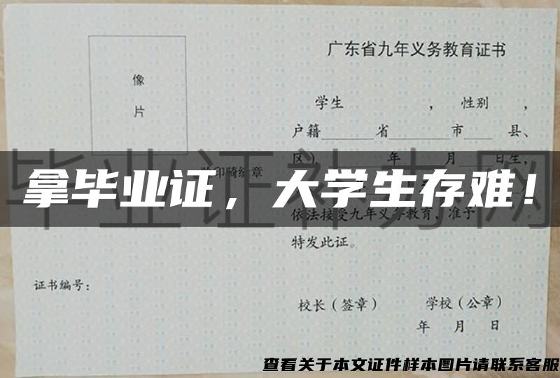 拿毕业证，大学生存难！