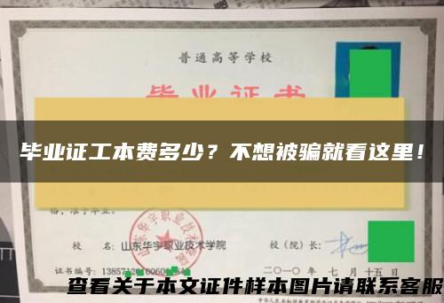 毕业证工本费多少？不想被骗就看这里！