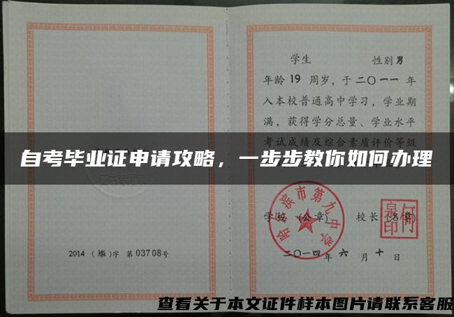 自考毕业证申请攻略，一步步教你如何办理