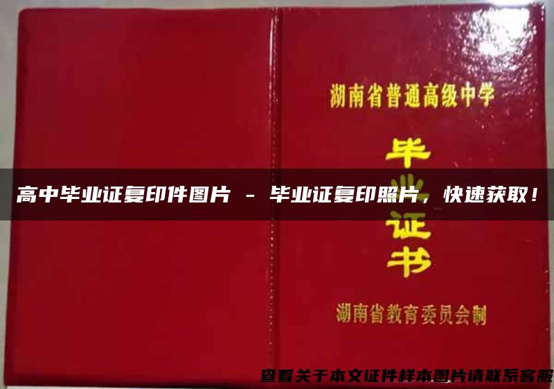 高中毕业证复印件图片 - 毕业证复印照片，快速获取！