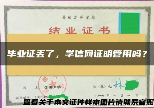 毕业证丢了，学信网证明管用吗？