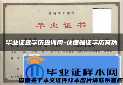 毕业证查学历查询网-快速验证学历真伪