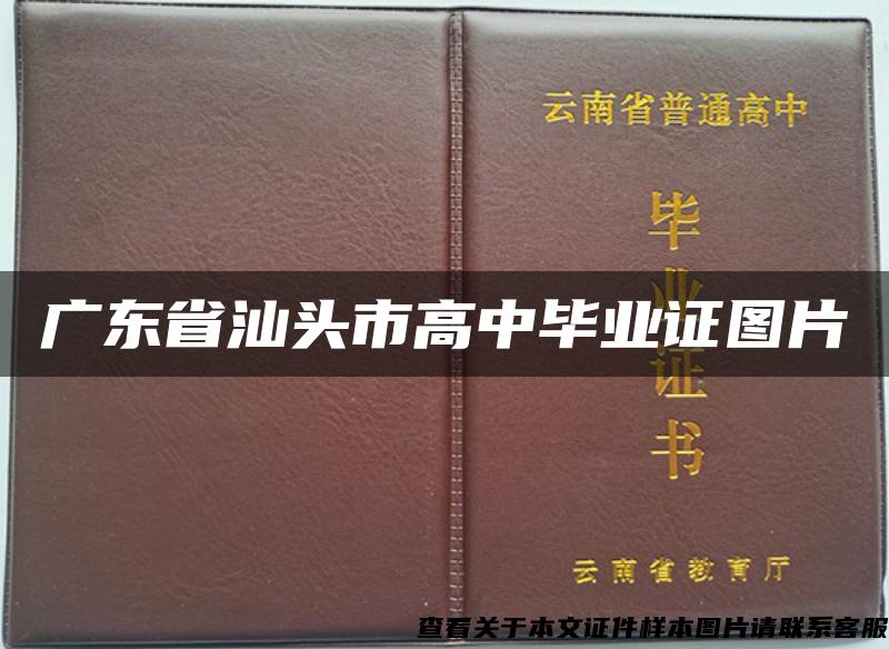 广东省汕头市高中毕业证图片