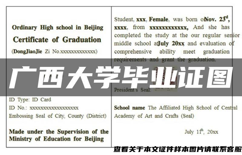 广西大学毕业证图