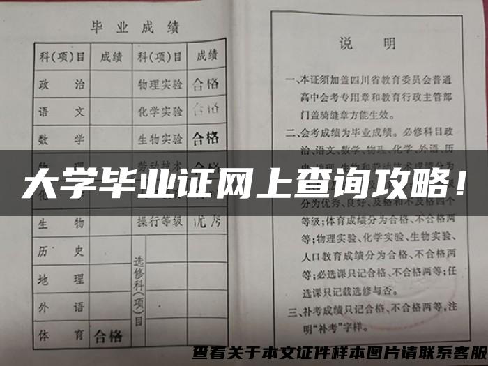 大学毕业证网上查询攻略！