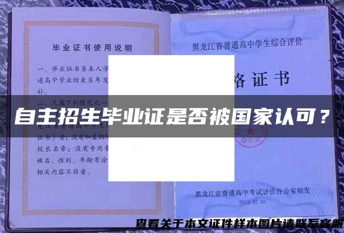 自主招生毕业证是否被国家认可？