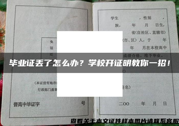 毕业证丢了怎么办？学校开证明教你一招！