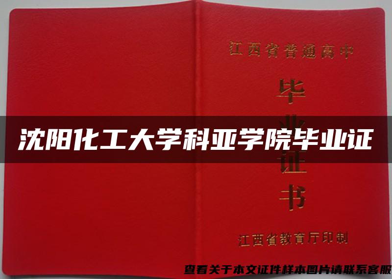 沈阳化工大学科亚学院毕业证