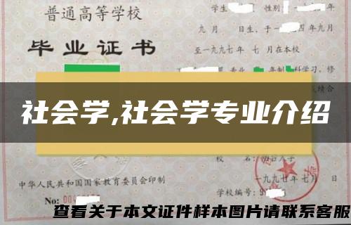 社会学,社会学专业介绍