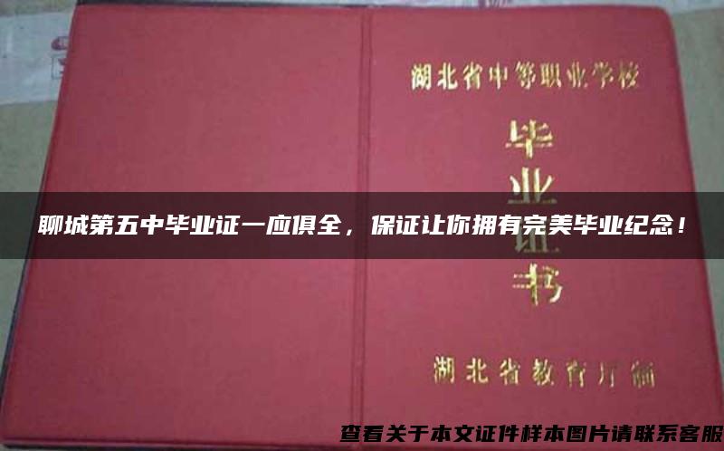 聊城第五中毕业证一应俱全，保证让你拥有完美毕业纪念！