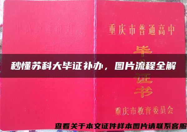 秒懂苏科大毕证补办，图片流程全解