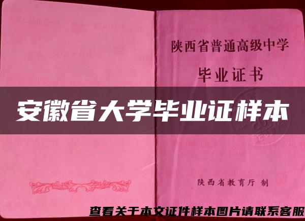 安徽省大学毕业证样本