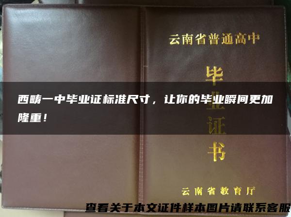 西畴一中毕业证标准尺寸，让你的毕业瞬间更加隆重！