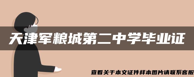 天津军粮城第二中学毕业证