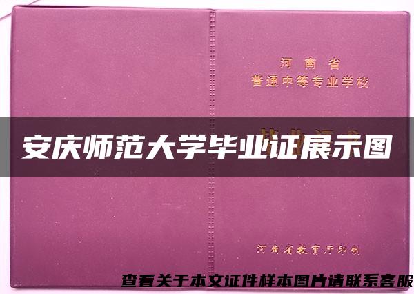 安庆师范大学毕业证展示图