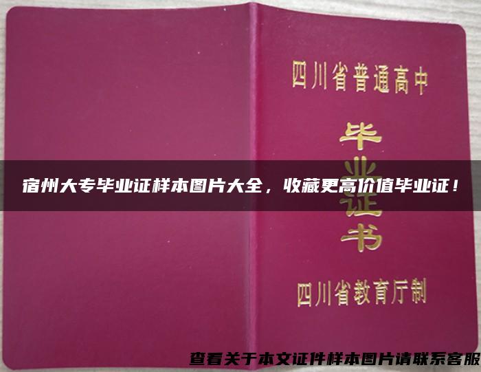 宿州大专毕业证样本图片大全，收藏更高价值毕业证！