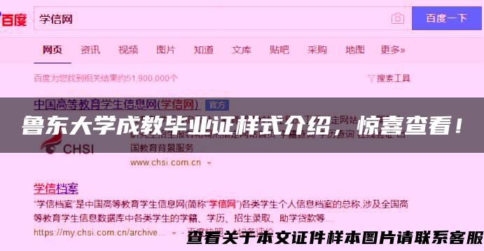 鲁东大学成教毕业证样式介绍，惊喜查看！