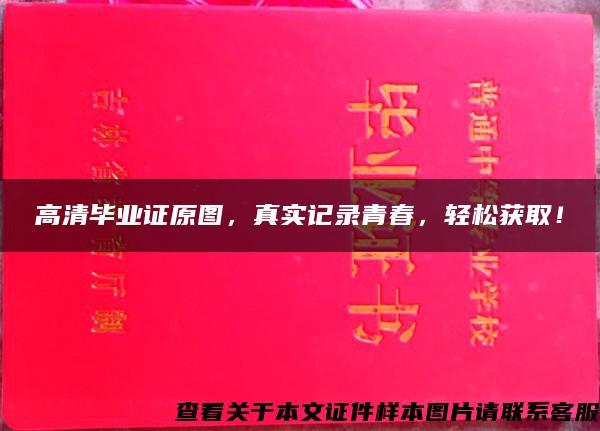 高清毕业证原图，真实记录青春，轻松获取！