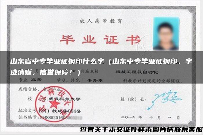 山东省中专毕业证钢印什么字（山东中专毕业证钢印，字迹清晰，信誉保障！）