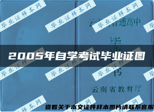 2005年自学考试毕业证图