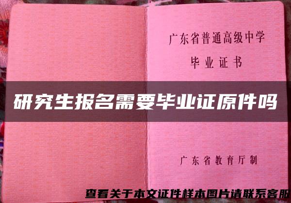 研究生报名需要毕业证原件吗