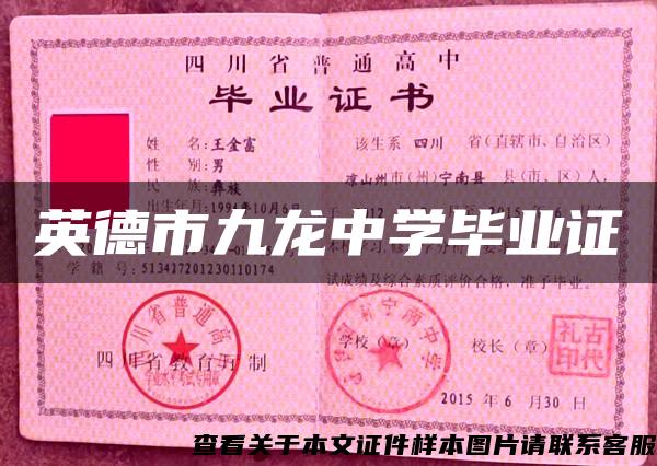 英德市九龙中学毕业证