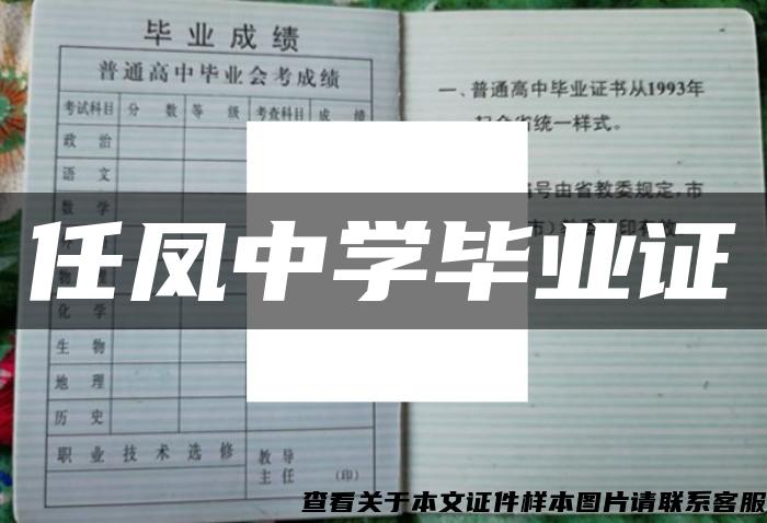 任凤中学毕业证