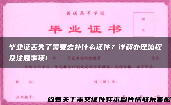 毕业证丢失了需要去补什么证件？详解办理流程及注意事项!