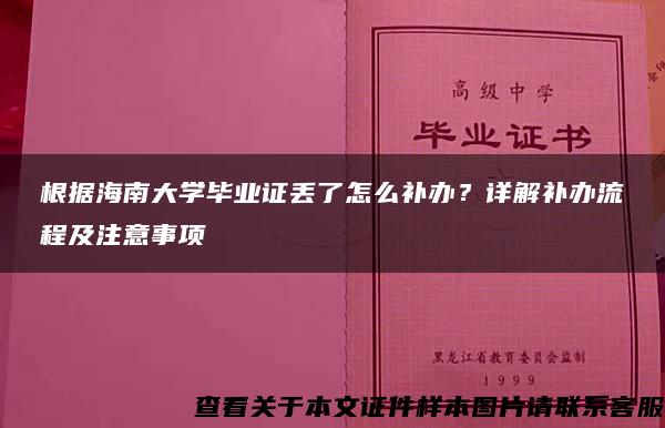 根据海南大学毕业证丢了怎么补办？详解补办流程及注意事项