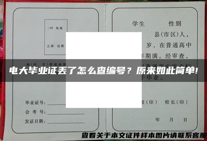 电大毕业证丢了怎么查编号？原来如此简单!