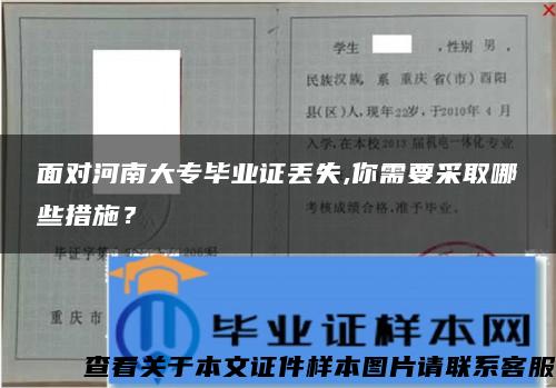 面对河南大专毕业证丢失,你需要采取哪些措施？