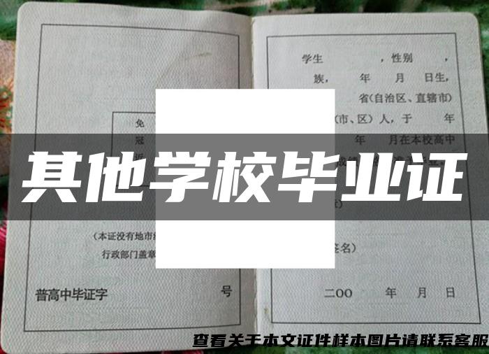 其他学校毕业证