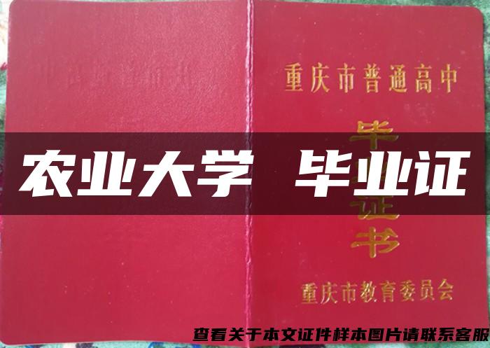 农业大学 毕业证