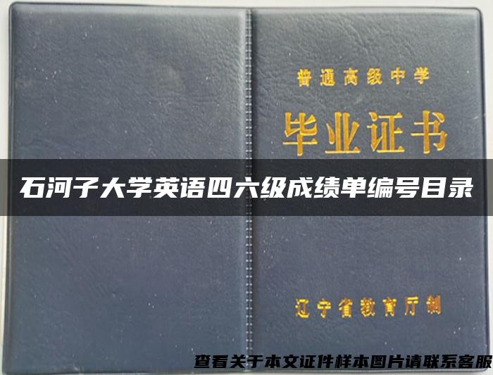 石河子大学英语四六级成绩单编号目录