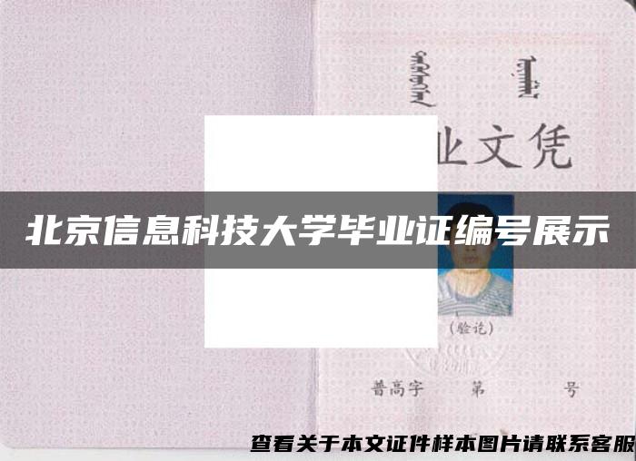 北京信息科技大学毕业证编号展示