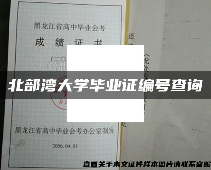 北部湾大学毕业证编号查询