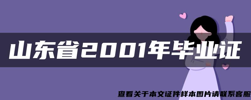 山东省2001年毕业证