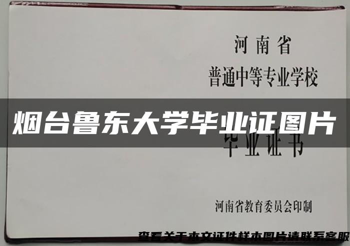 烟台鲁东大学毕业证图片