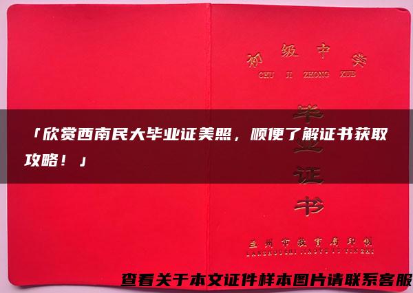 「欣赏西南民大毕业证美照，顺便了解证书获取攻略！」