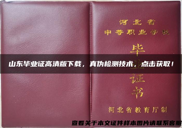 山东毕业证高清版下载，真伪检测技术，点击获取！