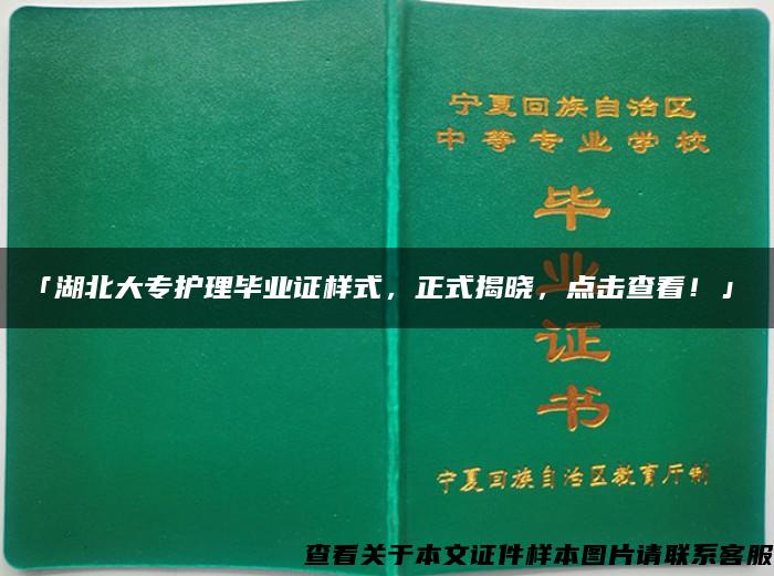 「湖北大专护理毕业证样式，正式揭晓，点击查看！」