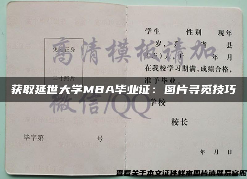 获取延世大学MBA毕业证：图片寻觅技巧